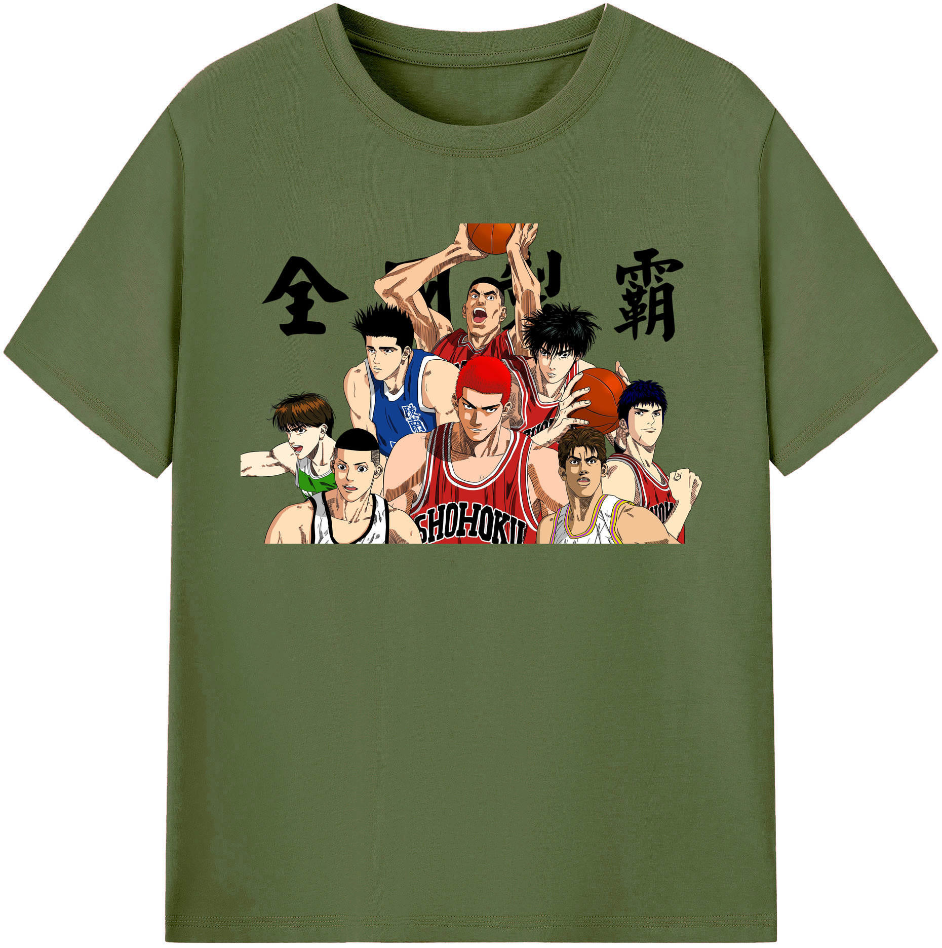SLAM DUNK／スラムダンク 綿100％半袖Tシャツ（フロントプリント）